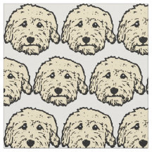 Doodle fabric met Abridodehond