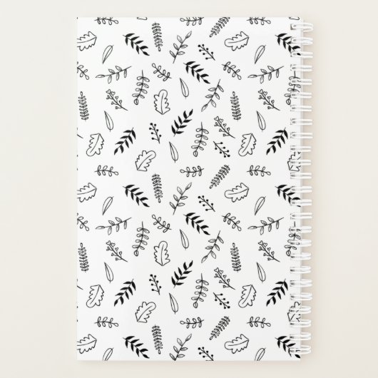 Doodle Feuille d'impression noire (Dos)