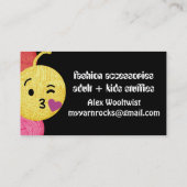 Doodle fil émoji tricot crochet carte de visite  (Dos)