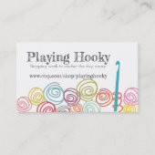 Doodle fil gribouiller crochet crochet carte de vi (Devant)