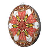 Doodle Floral Art Print Dartbord (Voorkant Rechts)