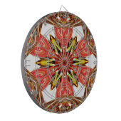 Doodle Floral Art Print Dartbord (Voorkant Links)