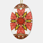 Doodle Floral Art Print Keramisch Ornament (Links)