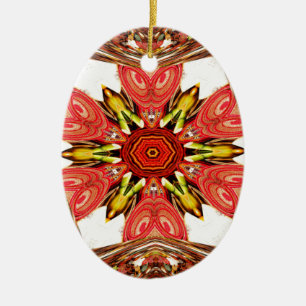 Doodle Floral Art Print Keramisch Ornament