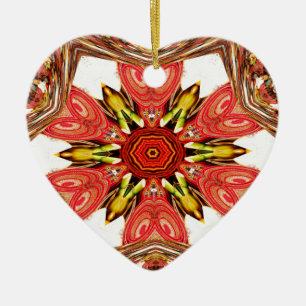 Doodle Floral Art Print Keramisch Ornament