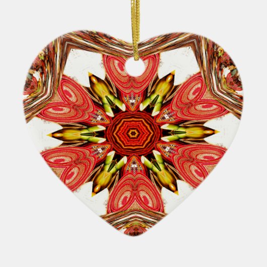 Doodle Floral Art Print Keramisch Ornament (Voorkant)