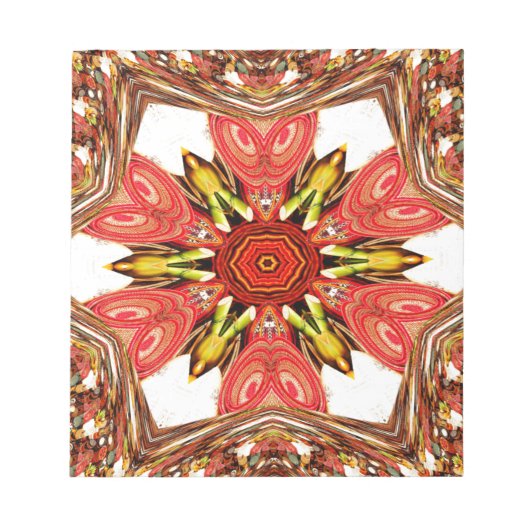 Doodle Floral Art Print Notitieblok (Voorkant)