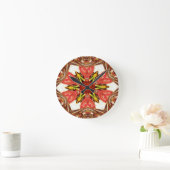 Doodle Floral Art Print Ronde Klok (Huis)