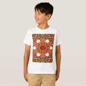 Doodle Floral Art Print T-shirt (Voorkant volledig)