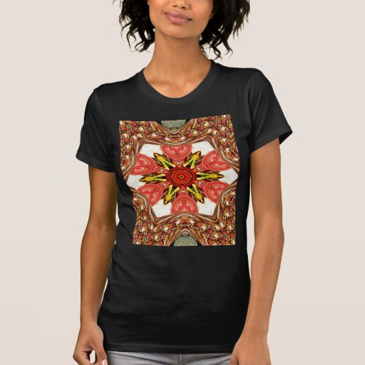 Doodle Floral Art Print T-shirt (Voorkant)