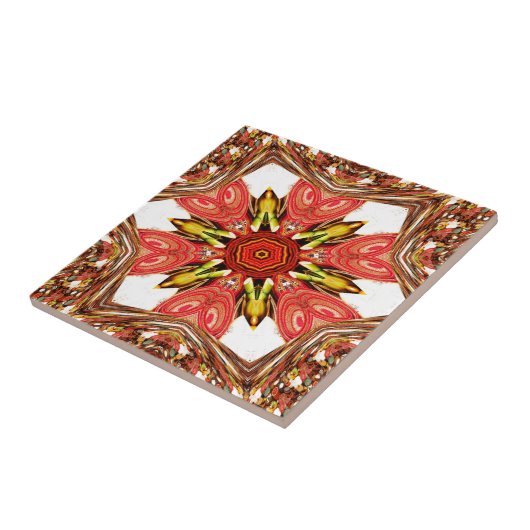 Doodle Floral Art Print Tegeltje (Zijkant)