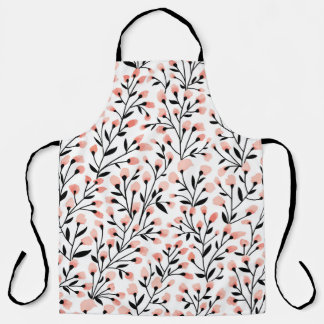 Doodle Flowers: Coral Bloemen Naadloos. Schort