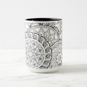 Doodle Flowers en Mandalas Mok (Midden)