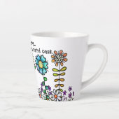 Doodle Flowers Latte Mug Small (Droite)
