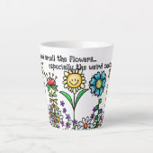 Doodle Flowers Latte Mug Small (Devant)