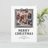 Doodle Fotolijst Kerstmis Feestdagenkaart (Staand voorkant)
