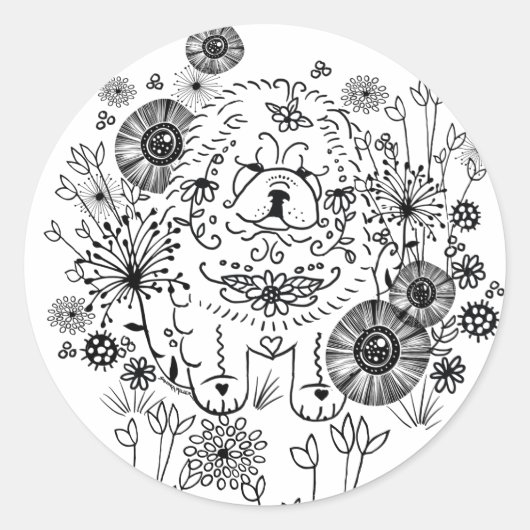 DOODLE GARDEN Chow stickers (Devant)