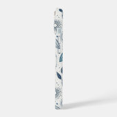 Doodle géométrique botanique bleu (Côté gauche)