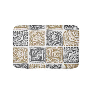 Doodle geometrisch, abstract patroon. badmat