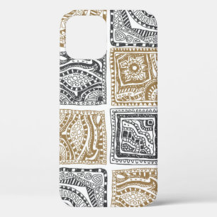 Doodle geometrisch, abstract patroon. iPhone 12 hoesje