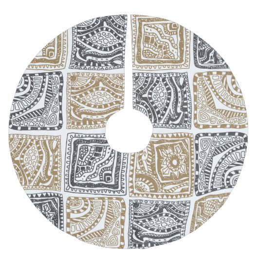 Doodle geometrisch, abstract patroon. kerstboom rok (Voorkant)