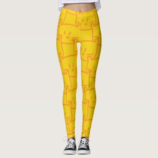 Doodle Golden Cat Leggings (Voorkant)