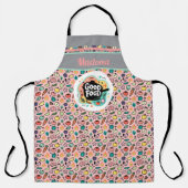 Doodle Good Food Cooking Pot Kitchen Schort (Voorkant)