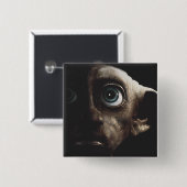 Doodle Hallows - Dobby Vierkante Button 5,1 Cm (Voorkant /achterkant)