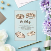 Doodle Hand Drawn Pie Pickup Thanksgiving Acryl Uitnodigingen (Insitu (Huwelijk))