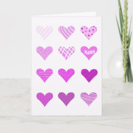 Doodle harten feestdagen kaart