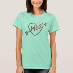 Doodle Heart Monogrammed T-shirt