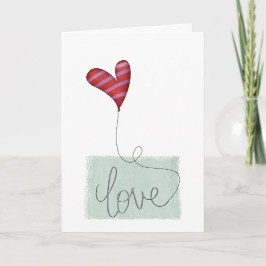 doodle Heart Valentines Carte de jour (Devant)