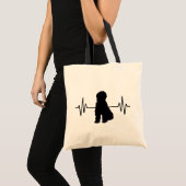 Doodle Heartbeat Tote Bag (Voorkant (product))