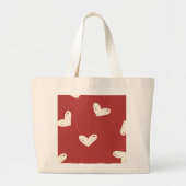 Doodle hearts Canvas tas (Voorkant)