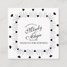 Doodle Hearts Frame Script Wedding
