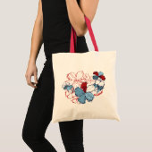 Doodle Hibiscus Canvas tas (Voorkant (product))