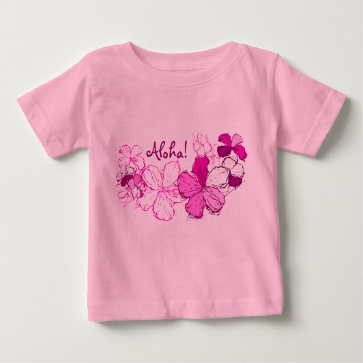 Doodle Hibiscus Toddler T-shirt (Voorkant)