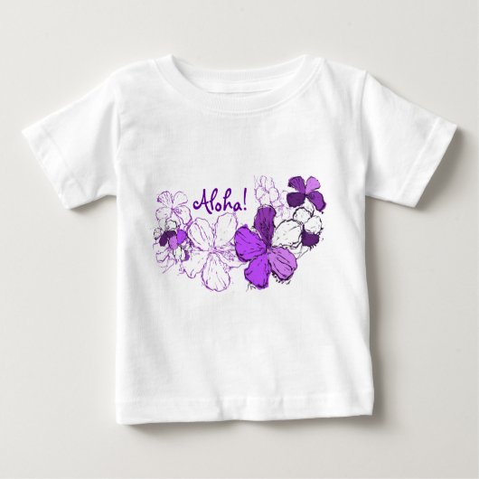 Doodle Hibiscus Toddler T-shirt (Voorkant)