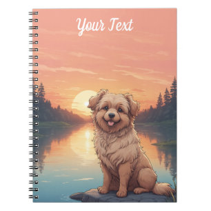 Doodle-hond bij het meer notitieboek