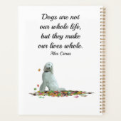 Doodle hond in bladeren dagelijkse planner (Achterkant)