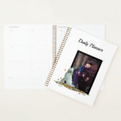 Doodle hond in bladeren dagelijkse planner met fot (Display)