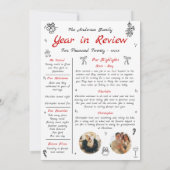 Doodle Jaar in Review Kaart Overzicht van het Jaar (Achterkant)