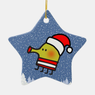 Doodle Jump Noël étoile ornement en céramique