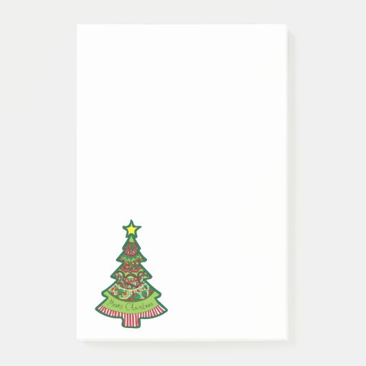 Doodle kerstboom post-it® notes (Voorkant)