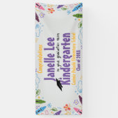 Doodle Kindergarten Afstudeerfeest Spandoek (Verticaal)