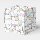 Doodle Kitten Faces Pattern Bedankdoosjes (Voorkant Zijde)