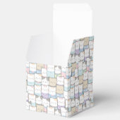 Doodle Kitten Faces Pattern Bedankdoosjes (Geopend)