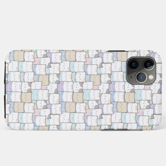 Doodle Kitten Faces Pattern Case-Mate iPhone Case (Achterkant (horizontaal))