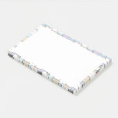 Doodle Kitten Faces Pattern Post-it® Notes (Schuin)