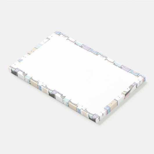 Doodle Kitten Faces Pattern Post-it® Notes (Schuin)